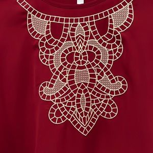 Light weight Red Long sleeve blouse